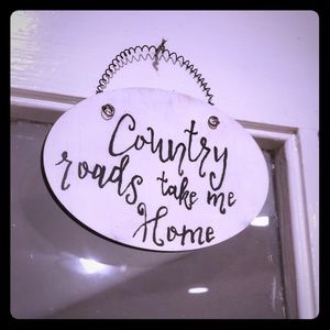 Wood sign with hanger